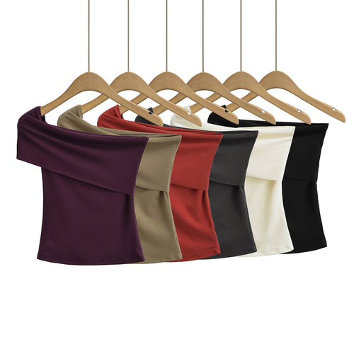 Dame Off-Shoulder Top med raffineret Drapé-design Stilla