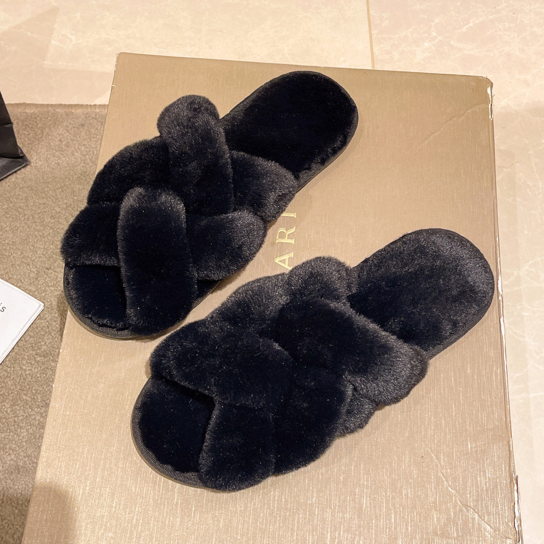 Dame hjemmesko med hyggeligt og flettet design Stilla