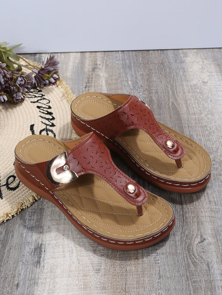 Dame fodseng-sandaler med moderigtigt hjerte-design og komfortabel sål Stilla