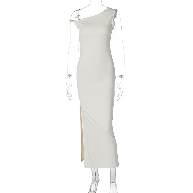 Dame Maxi-nederdel med asymmetrisk snit og elegant detalje Stilla