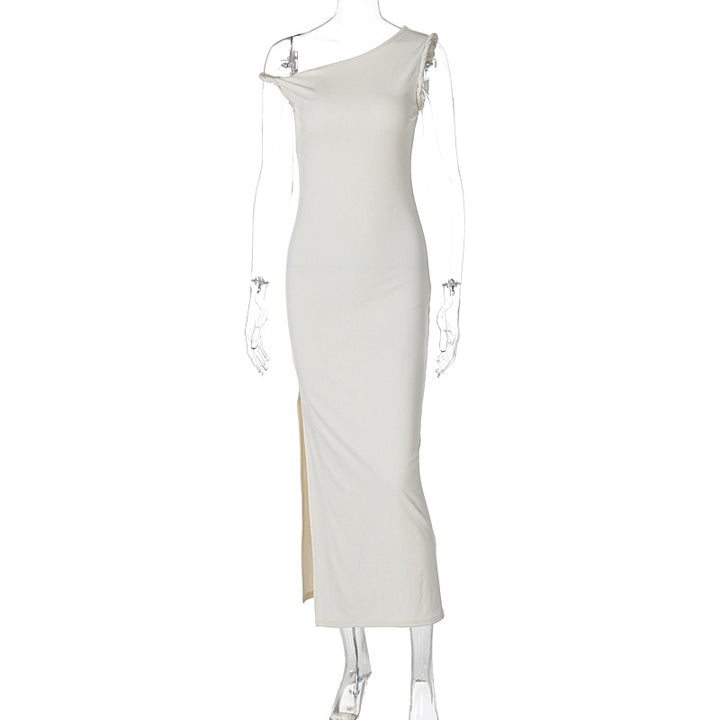 Dame Maxi-nederdel med asymmetrisk snit og elegant detalje Stilla