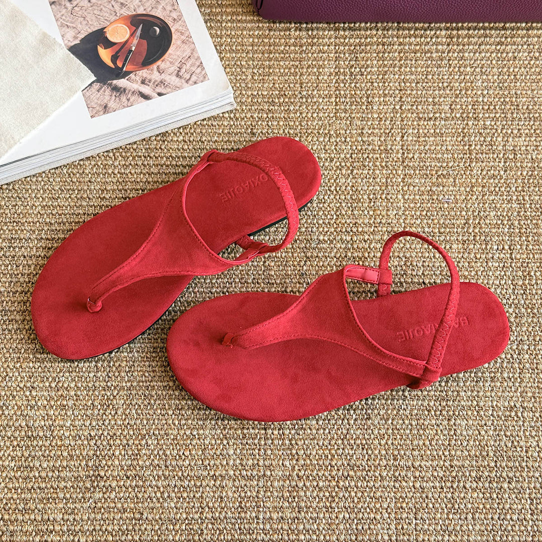 Dame komfortable Suede Flip Flops Stilla