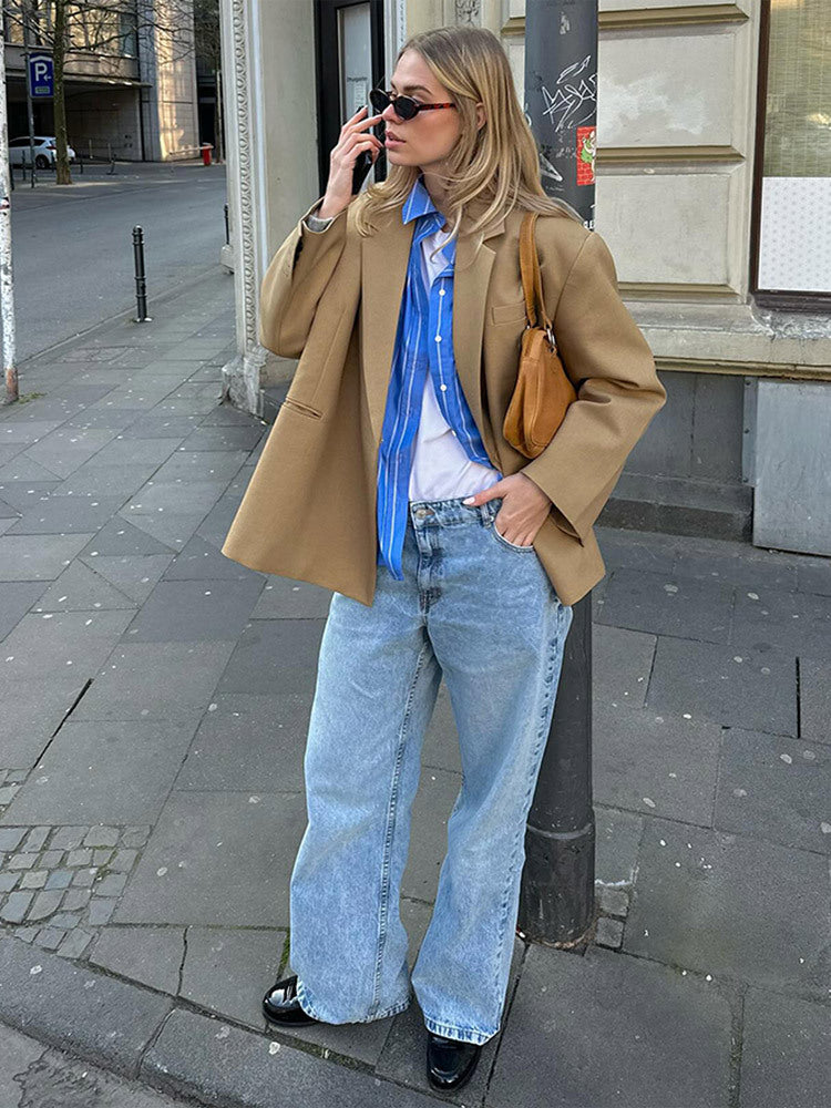 Dame oversized Blazerjakke med moderne snit Stilla