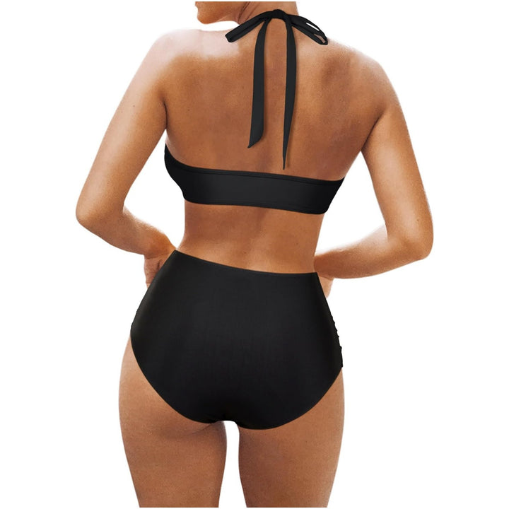Dame Højtsiddende Bikini Sæt med Mesh-detaljer Stilla