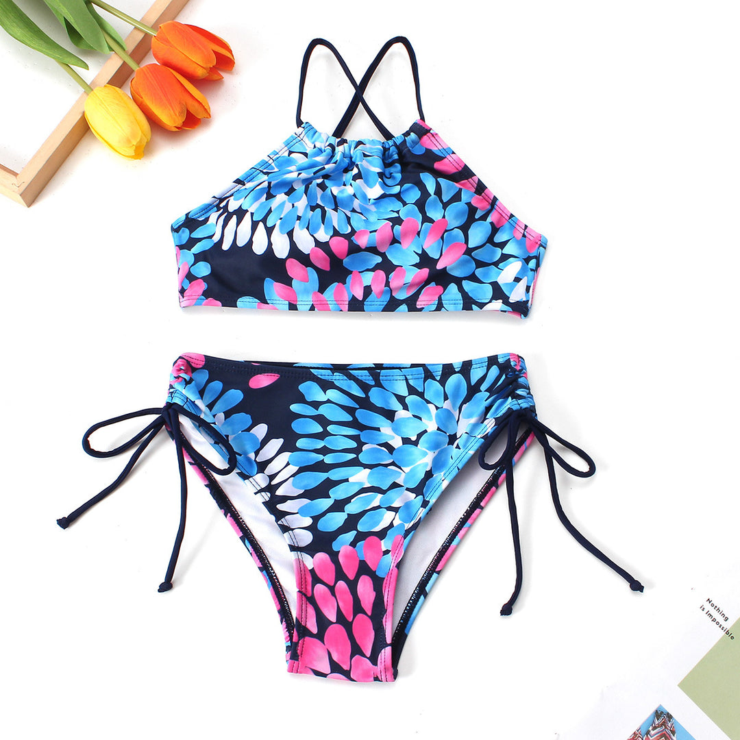 Dame Farverig Sport-Bikini med justerbare stropper Stilla