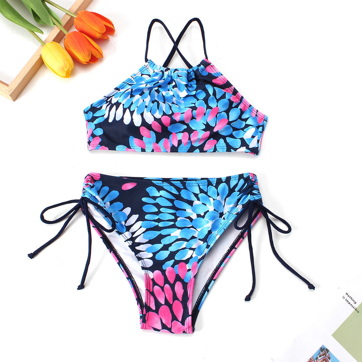 Dame Farverig Sport-Bikini med justerbare stropper Stilla