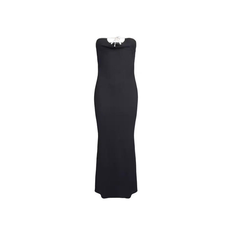Dame blomsterprint halterneck maxi kjole Stilla