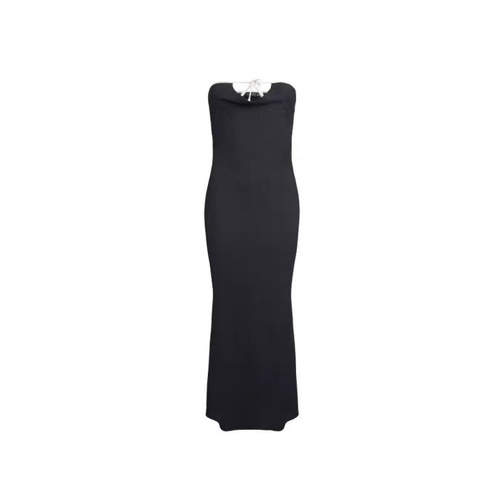 Dame blomsterprint halterneck maxi kjole Stilla