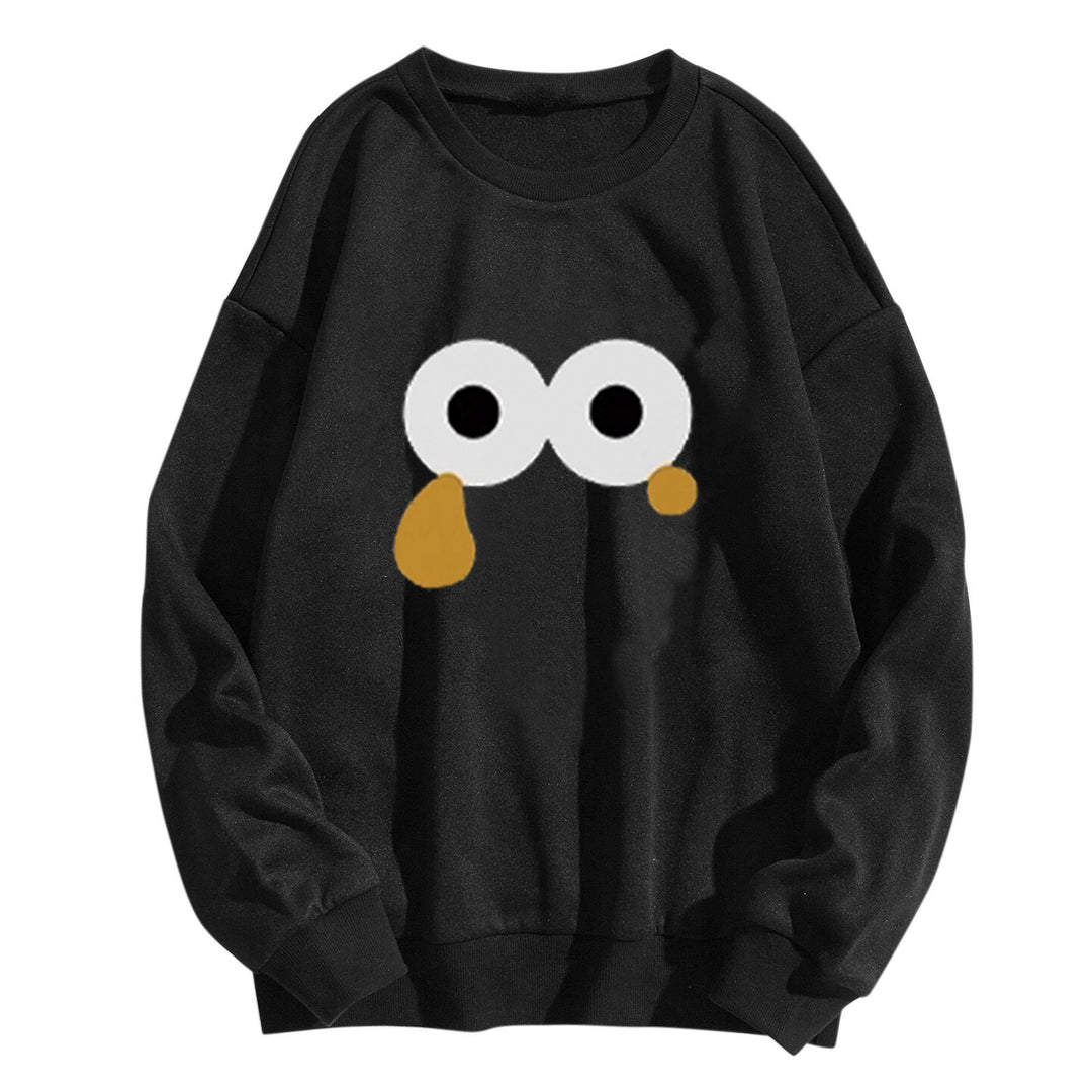 Kvinders sweatshirts med unikt cartoon design Skovae