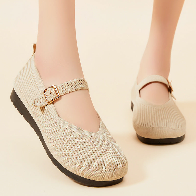 Damer Elegant og komfortabel Ballerina med justerbar rem og elastisk overdel Stilla