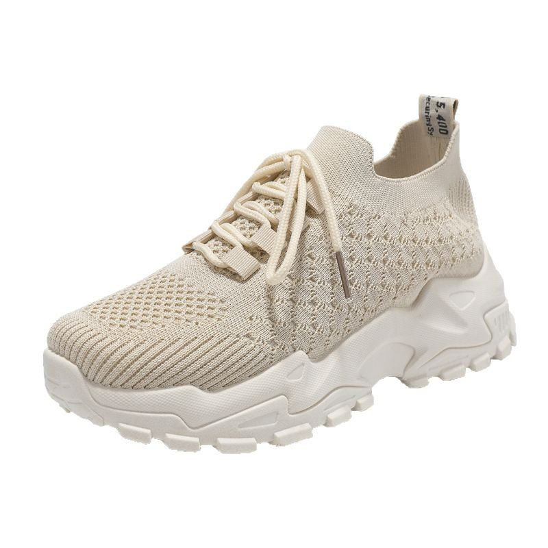 Dame Sporty Strik-Sneakers med støddæmpende sål Stilla