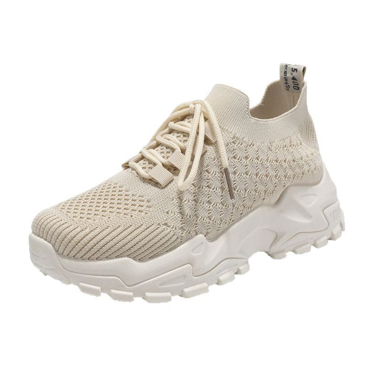 Dame Sporty Strik-Sneakers med støddæmpende sål Stilla