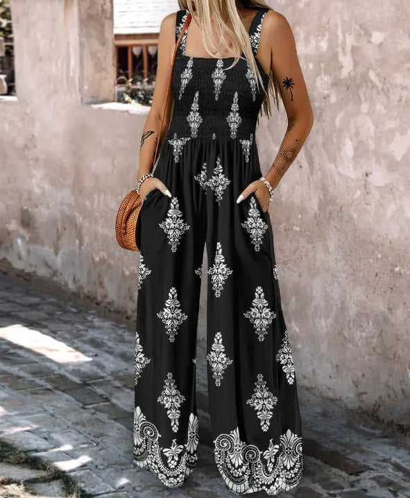 Dame bohemian-inspireret bred ben jumpsuit Stilla