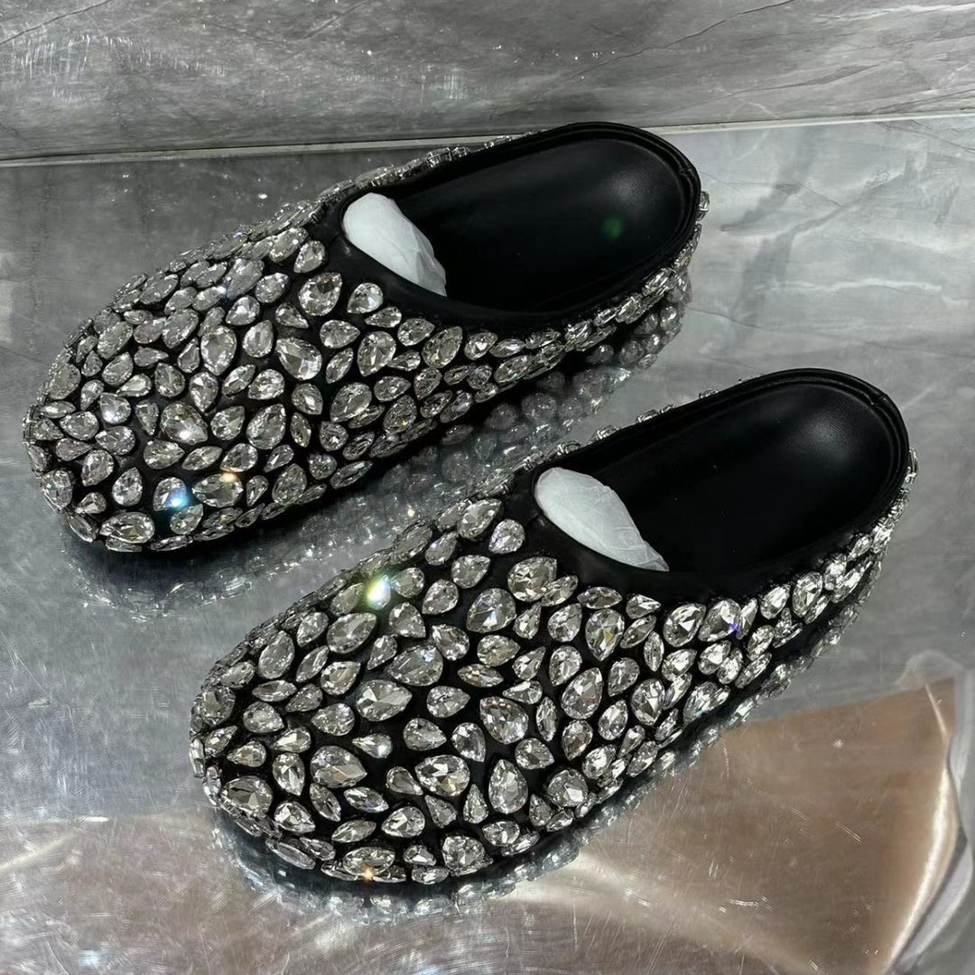 Femme Rhinestone-belagte Slipper Clogs Stilla