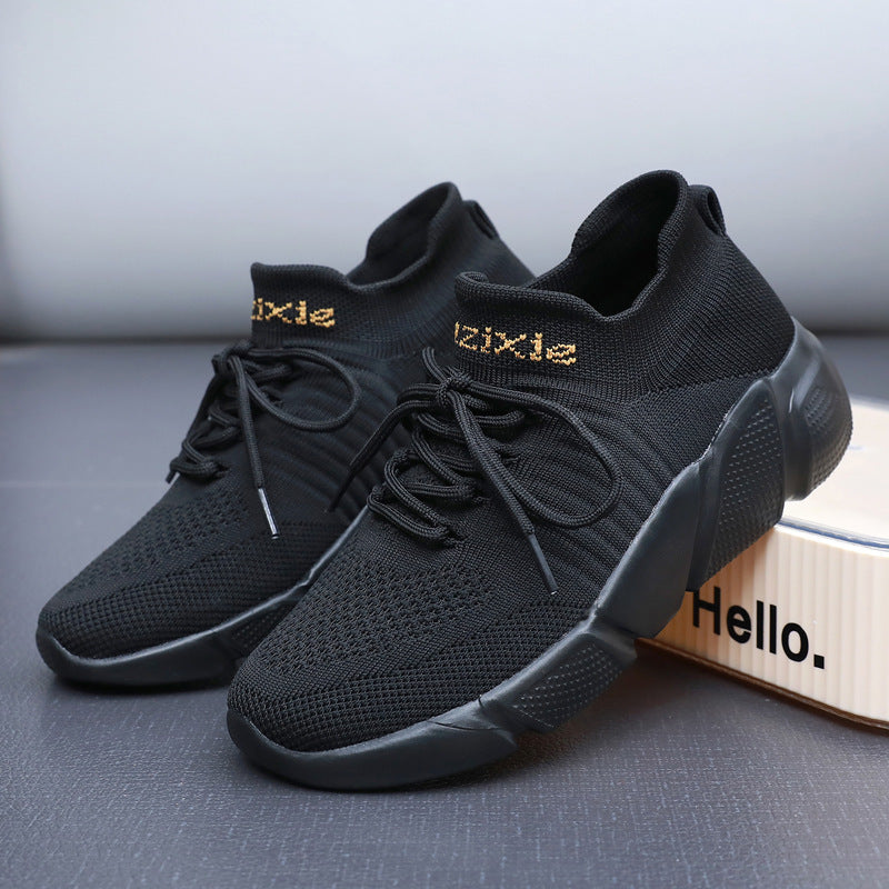 Herrer nan sokkelignende strikkesneakers med sømløst overmateriale og dæmpet EVA-platformsål Skovae