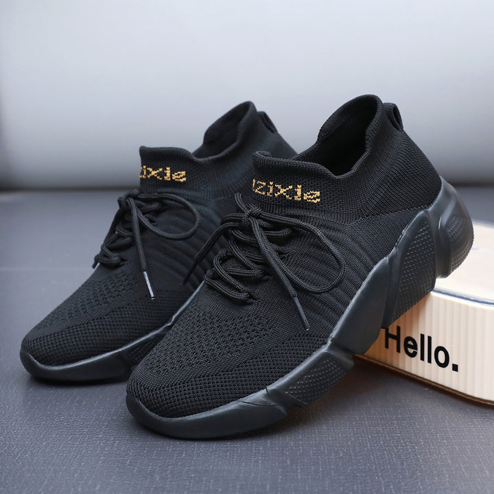 Herrer nan sokkelignende strikkesneakers med sømløst overmateriale og dæmpet EVA-platformsål Skovae