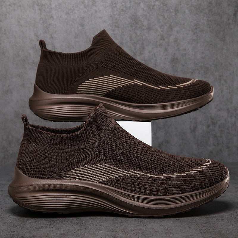 Herrer nan sokkelignende strikkesneakers med sømløst overmateriale og stødabsorberende sål Skovae
