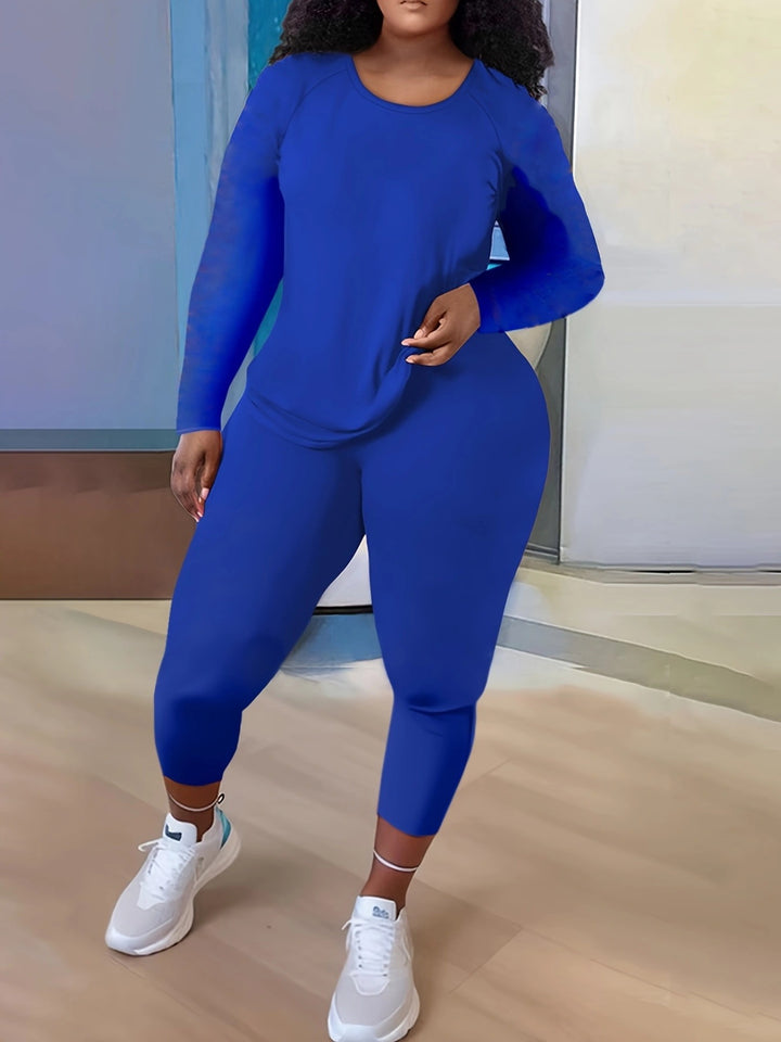 Dame Sporty Langærmet Loungewear-Sæt med figursyet snit Stilla