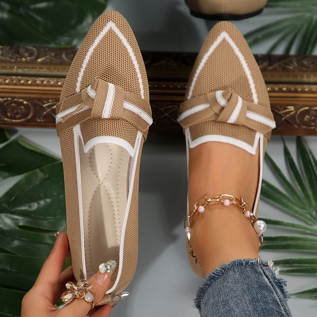 Dame Slip-On Mokasiner med elegant knude-detalje Stilla