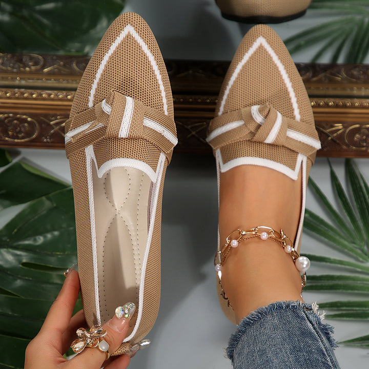 Dame Slip-On Mokasiner med elegant knude-detalje Stilla