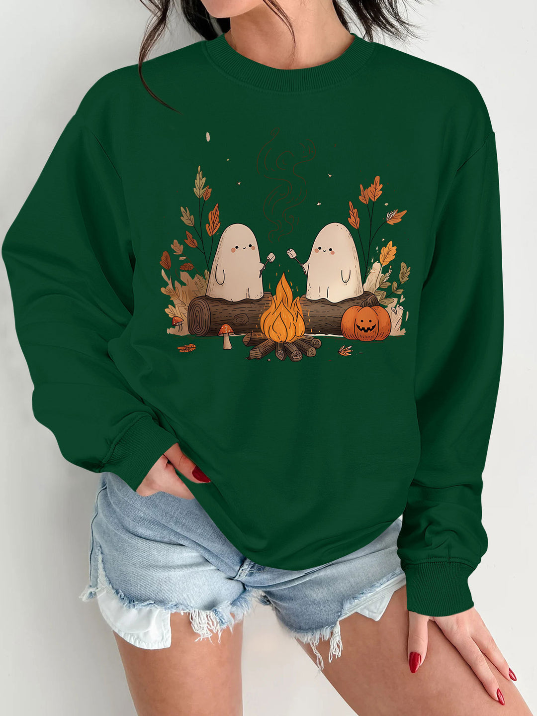 Kvinders sweatshirt med legende spookymotiv og behagelig pasform Stilla
