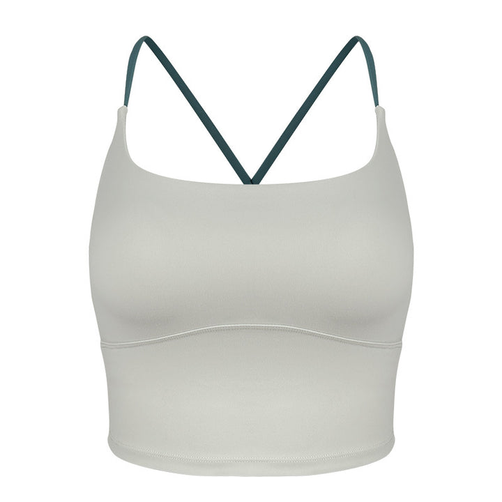 Dame sporty bustier med dobbelt stropdesign og innovative fugttransportteknologier Stilla