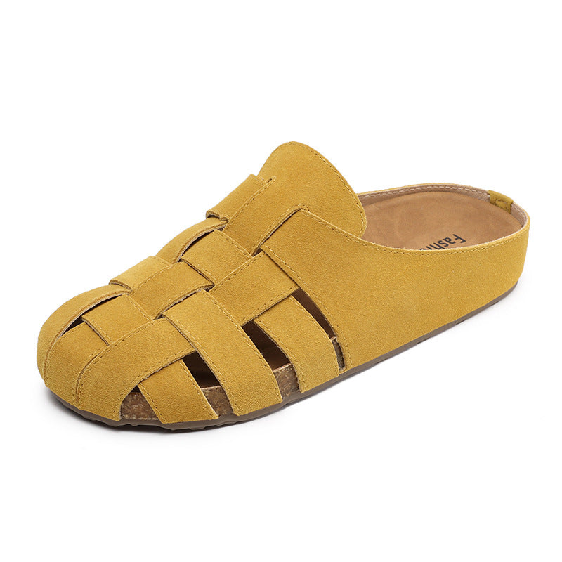 Dame Stilfulde Offene Slides Mules med Flettet Design Stilla