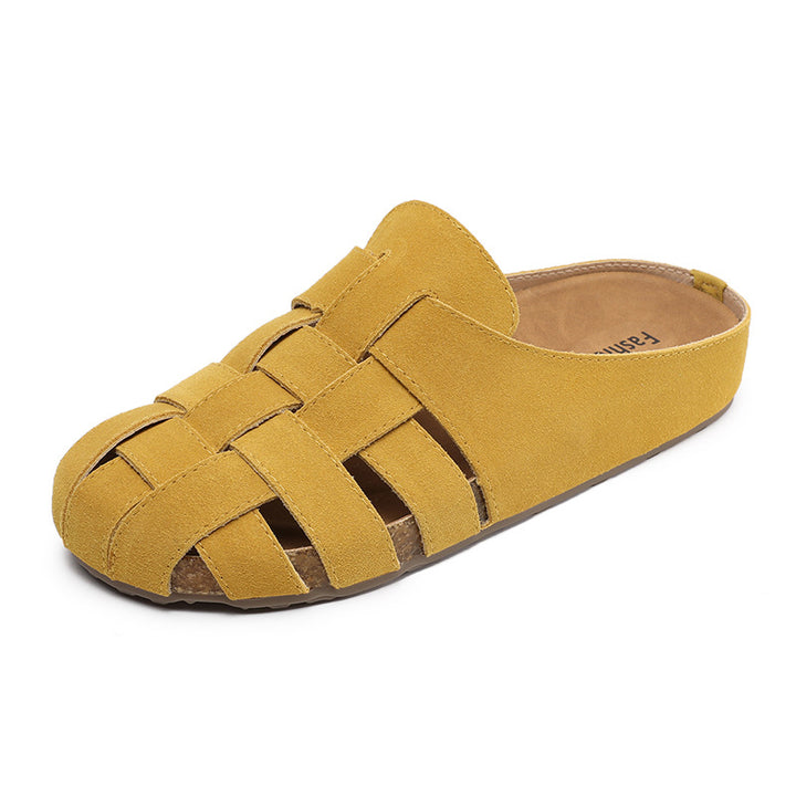 Dame Stilfulde Offene Slides Mules med Flettet Design Stilla