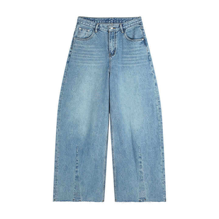Dame bredt skåret jeans med høj talje og afslappet snit Stilla