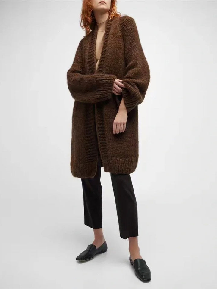 Dame blød oversized strik cardigan i høj kvalitets materiale med afslappet snit Stilla