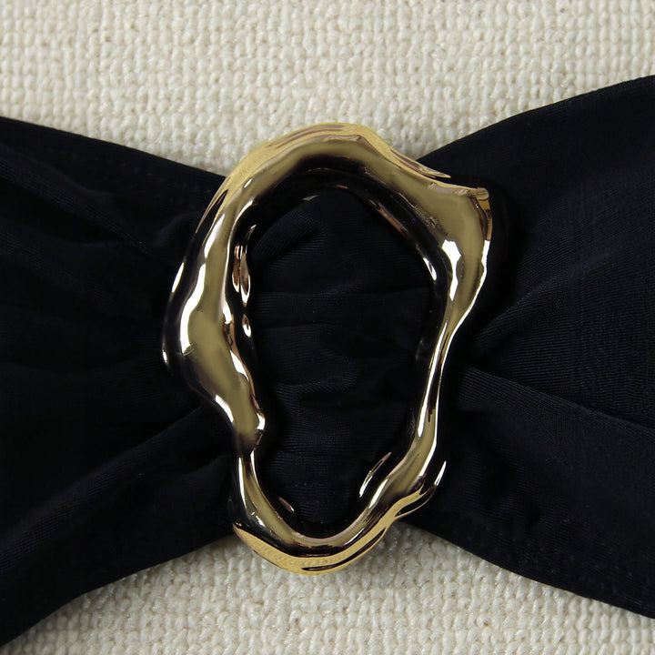 Dame Bikini-sæt med elegant bandeau-top og moderigtig buksevidde Skovae