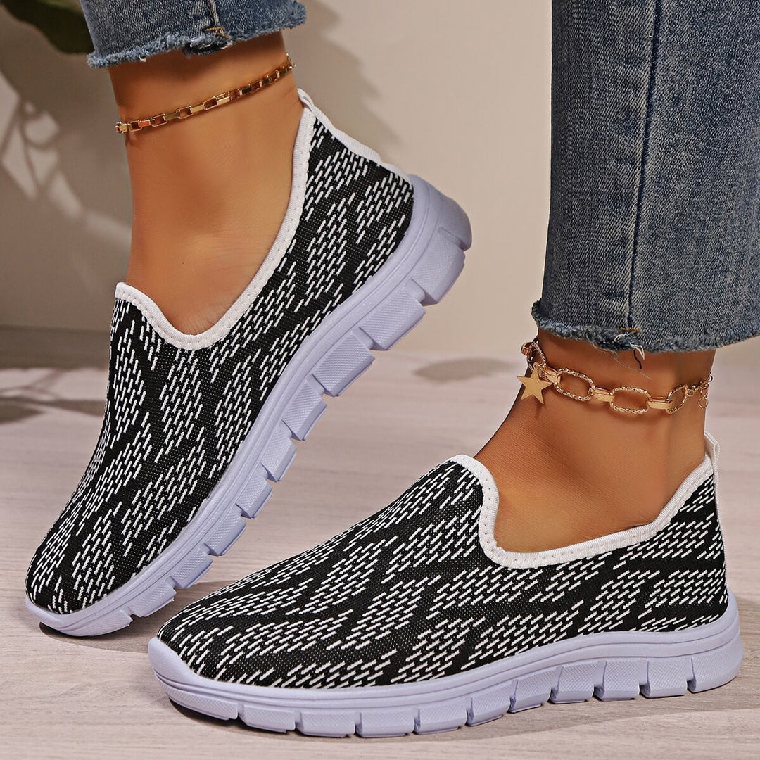 Dame Behagelige Slip-On Sneakers med åndbart overmateriale og skridsikker sål Stilla