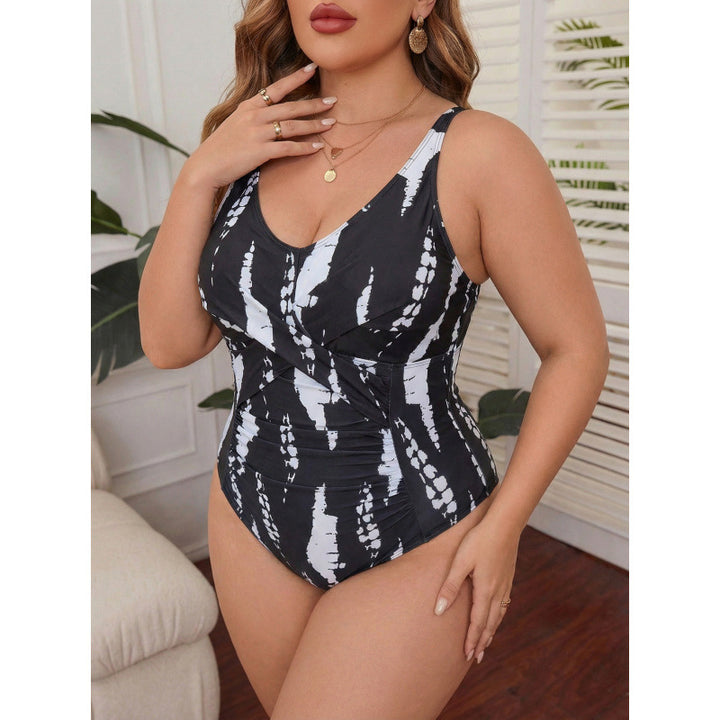 Dame One-Piece Badedrakt med moderne rynkeeffekt Skovae