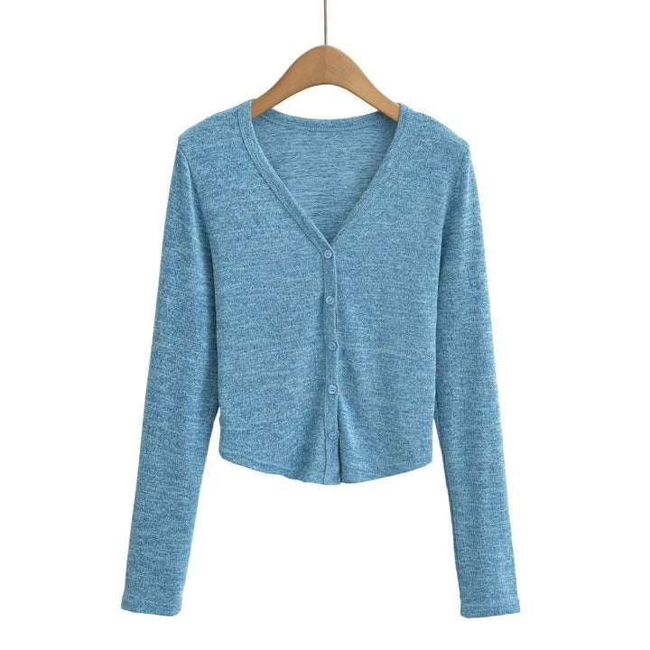 Dame kortærmet cardigan med fint strukturdesign og knapdetaljer Stilla
