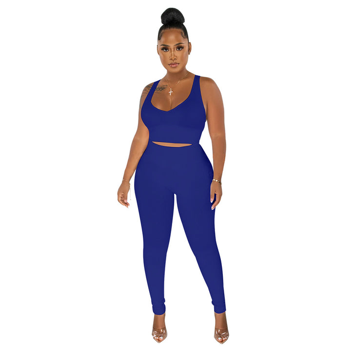 Dame Sporty Sæt bestående af Crop Top og High-Waist-Leggings Stilla