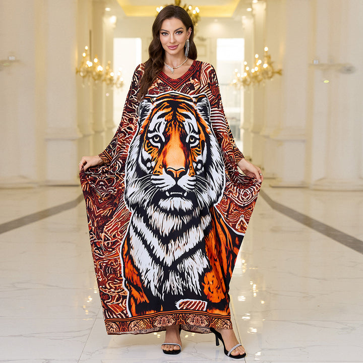 Dame tunika i unikt tiger-design Stilla