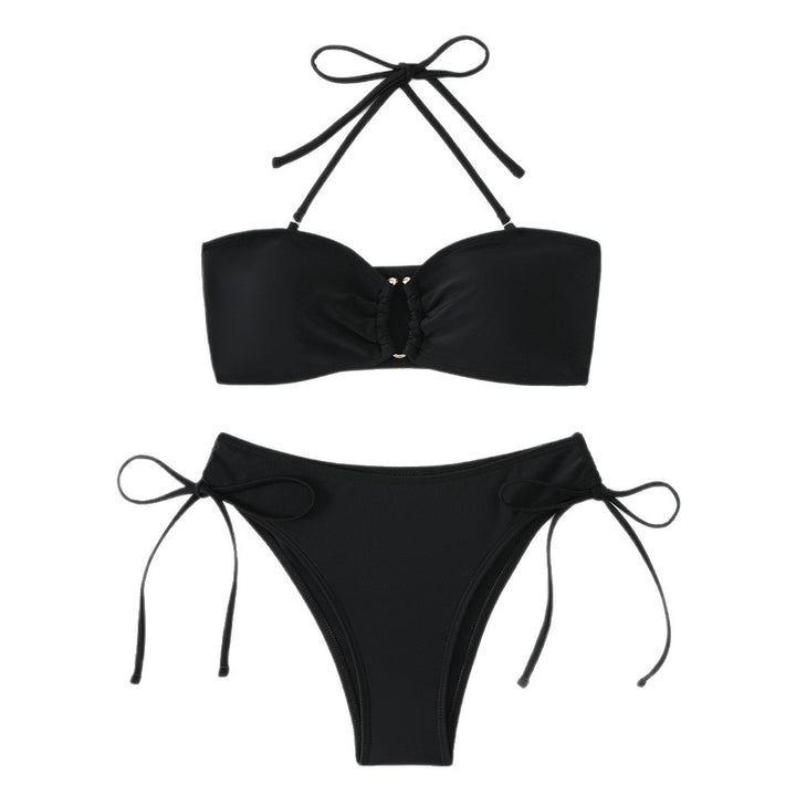 Dame bandeau-bikini sæt med justerbare stropper Skovae