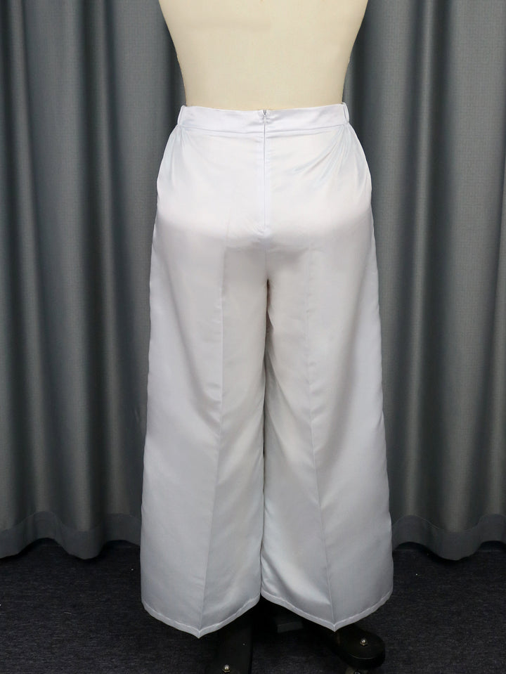 Dame Elegant vidt skåret Satin-bukser Skovae