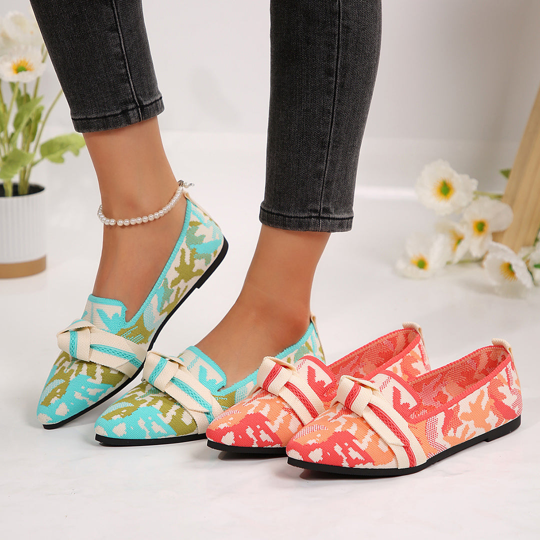 Dame Stilfulde Knotenlacing Ballerinas Stilla