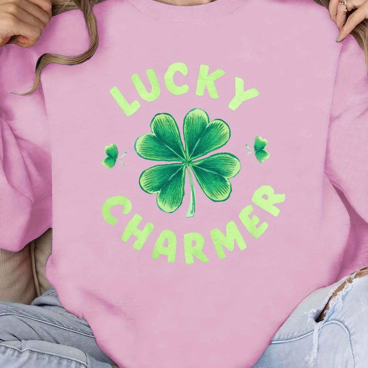 Kvinders sweatshirt med motiverende print og afslappet pasform Skovae