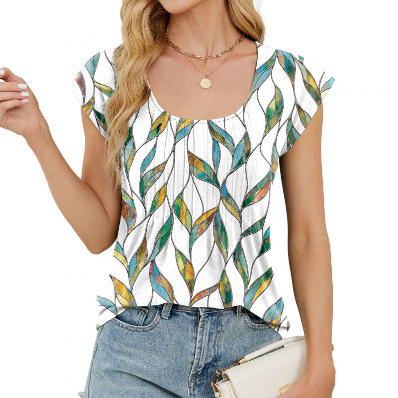 Dame Bohemian Inspireret Print Top Stilla