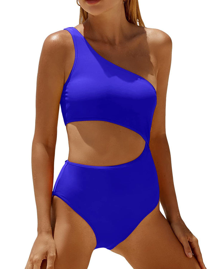 Femme En-skulder Cut-Out Énteiler Badedragt Stilla