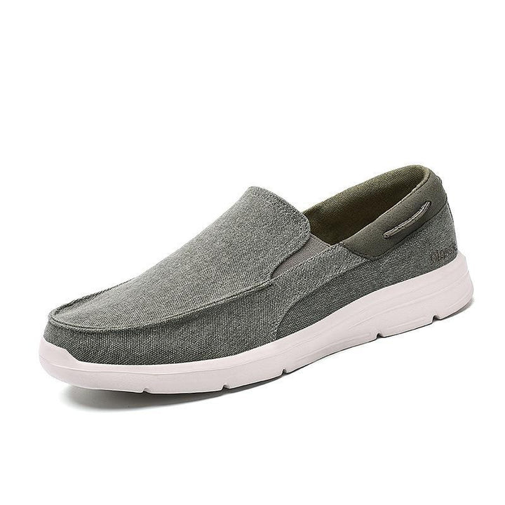 Herrer nan legerer Canvas-Slipper med elastisk indsats og stødabsorberende let sål Skovae