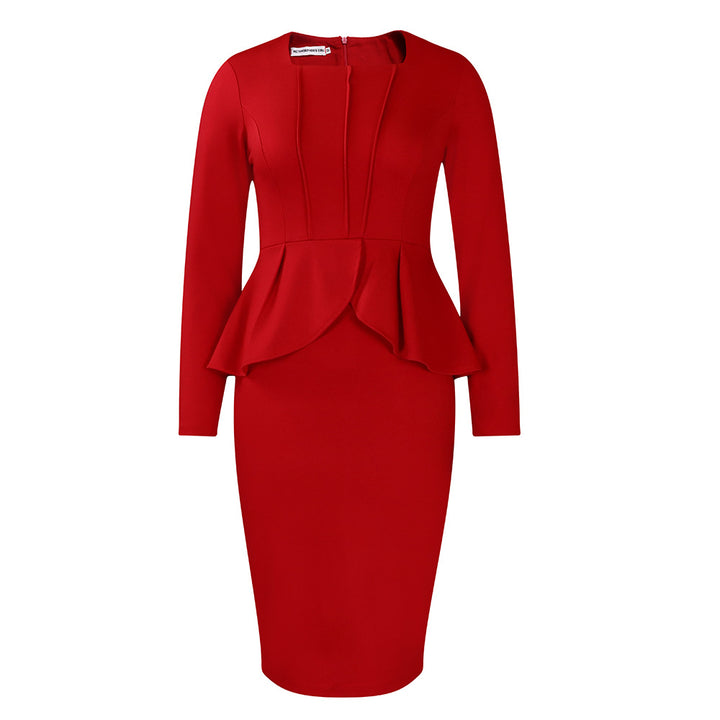 Dame etuikjole med peplum-formet kant Stilla