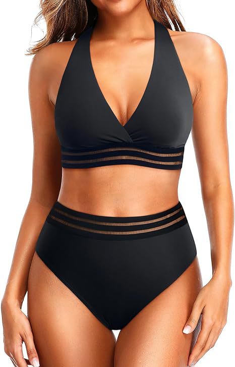 Dame Sporty højtaljet bikini Skovae