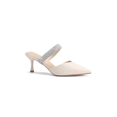 Dame Sling-pumps med moderigtige rem og glitrende detalje Stilla