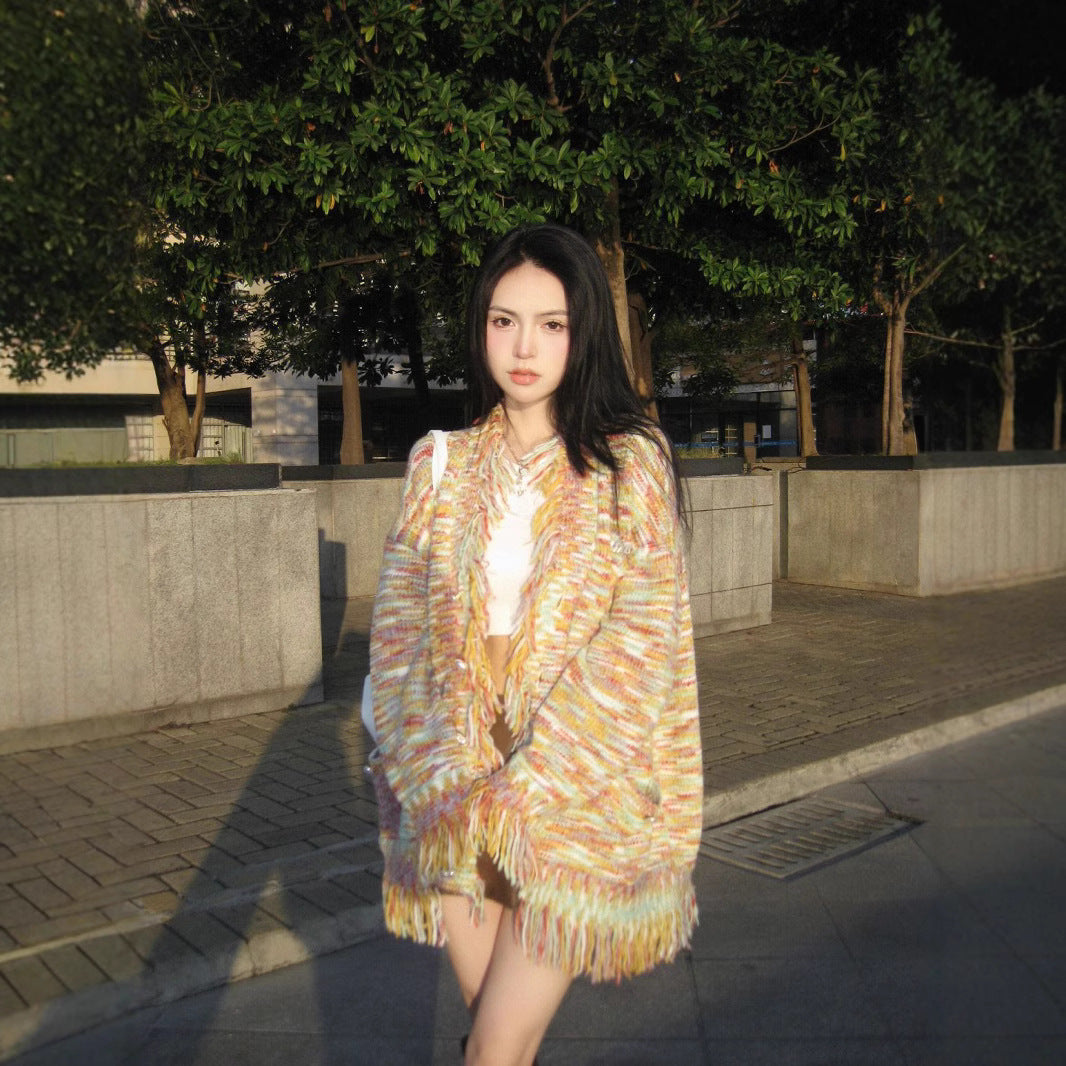 Femme Fringed Strikindpakning Stilla