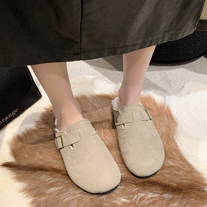 Dame clogs lavet af høj kvalitet nubuck læder med varmt for og skridsikker sål Stilla