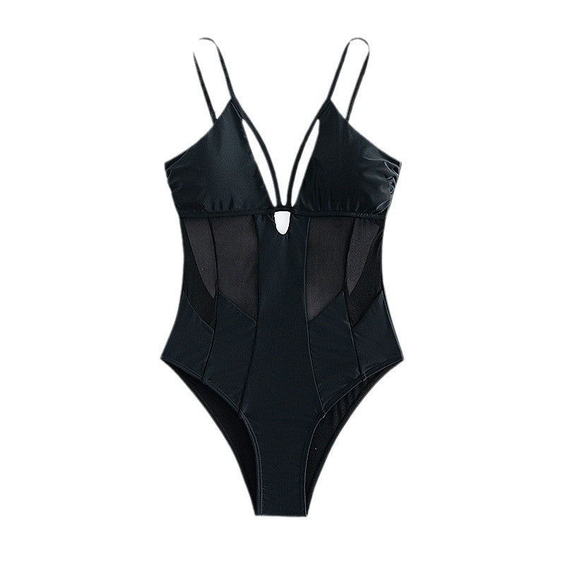 Dame Mesh-panel Monokini badedragt Stilla