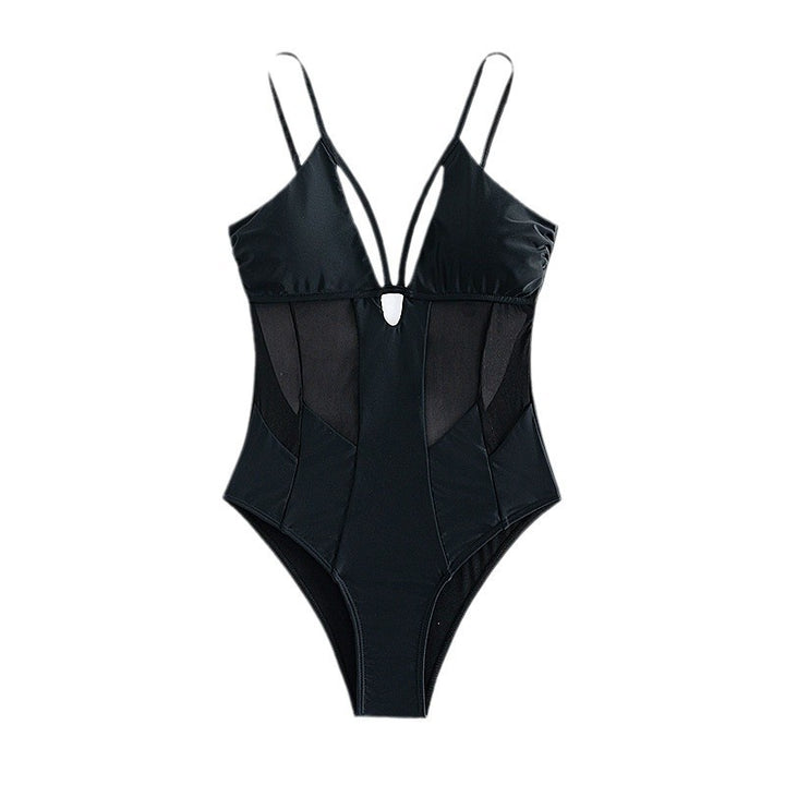 Dame Mesh-panel Monokini badedragt Stilla
